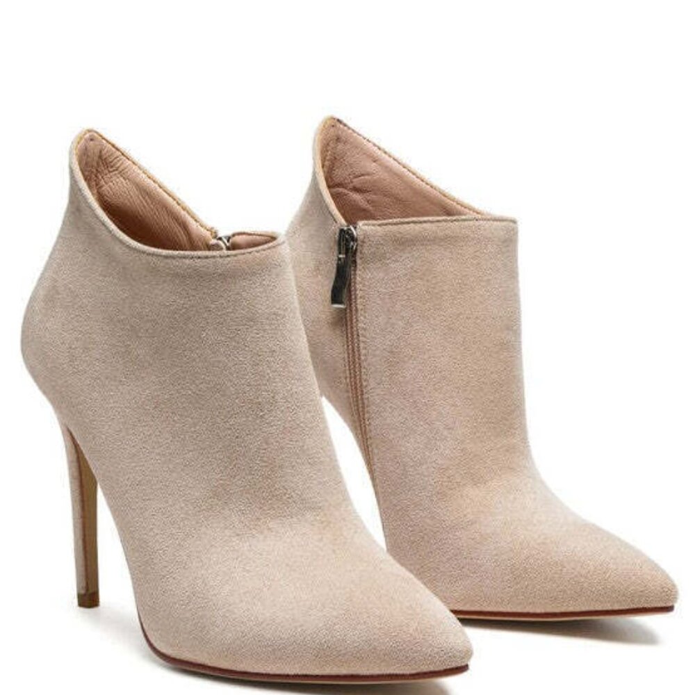 NIB $100 Rag & Co NYXA Stiletto Ankle Bootie Beige Size 9